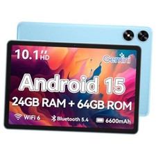 Tablet 10.1 inch, Android Tablet with Case, Blue 24GB RAM 64GB ROM 1 TB