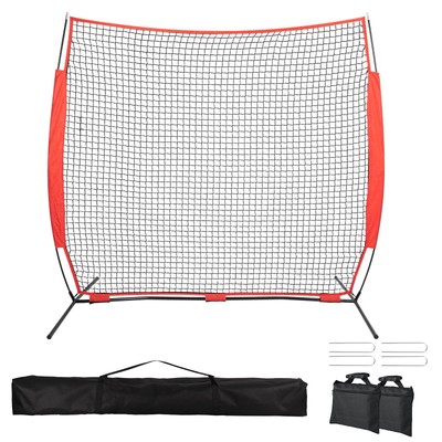 7x7ft Backstop Net, Ball Stop Net with Handbag,Fix Sports Net Barrier by 4 Sp...