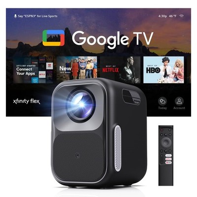 WEMAX Google TV Smart Projector with Licensed Netflix, FHD 1080P, 4K Supporte...