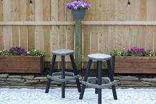 Leisure Accents Barstools (Black/Deep Grey, 2 Pack)
