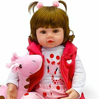 Newborn Baby Doll Realistic Toy Doll 45cm) (18inch Lifelike Baby Doll  Realistic Doll Toy Dolls Look Real Reborn Doll Boneca Reborn Silicone Reborn  Baby Doll Poupee Reborn