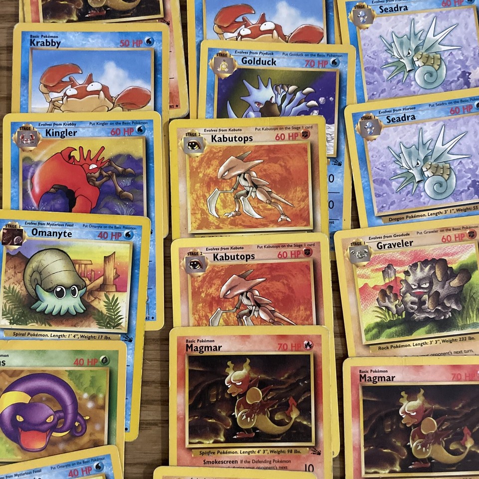 Pokemon Fossil Set (95 Cards Bulk) Lot Common Rare Vintage eBay