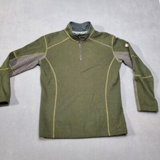 Kuhl Sweater Kashmira Green Revel 1/4 Zip Boys L 14-16 Outdoor Fleece Pullover