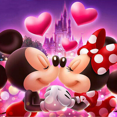 5d Diy Daimond Painting Mickey Minnie Mouse Couple Rhinestone Embroidery Kids Ebay