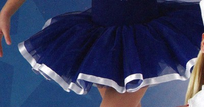 Navy Blue Graduated Classical Tutu 5 tier heavily ruffled organdy ch/adult 