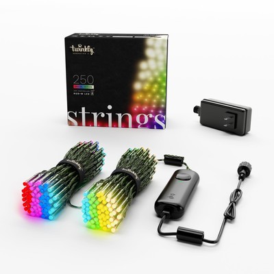 Twinkly Strings 250 LED RGB+White in- and Outdoor LED Light String Smart Mult...