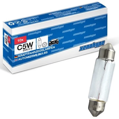 10x XENOHYPE Classic Soffitte 12V 5W C5W SV8,5 37mm Kennzeichenbeleuchtung