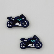 Motorcycle Motorbike Rocket Fast Bike for Crocs Shoe Charms 2 pieces