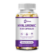 Hyaluronic Acid 850mg 120 Capsules Vitamin C & E 30 mg For Joint and Skin Health