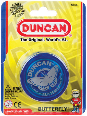 DUNCAN BUTTERFLY YO-YO - THE ORIGINAL WORLDS #1 YOYO - (BLAU) - BRANDNEU!
