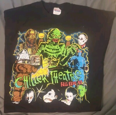 Chiller Theater Fall Expo 1997 XL Rare Monster Collage Heavy T-Shirt