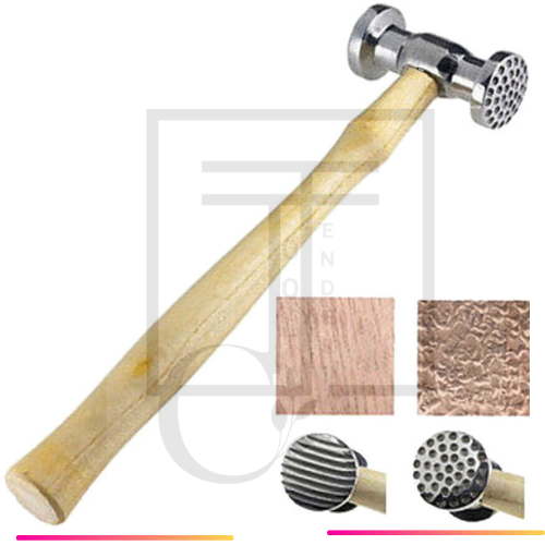 Texturing Hammer Dimples & Narrow Stripe Design Jewelry Metal Texture Finish - Afbeelding 1 van 5