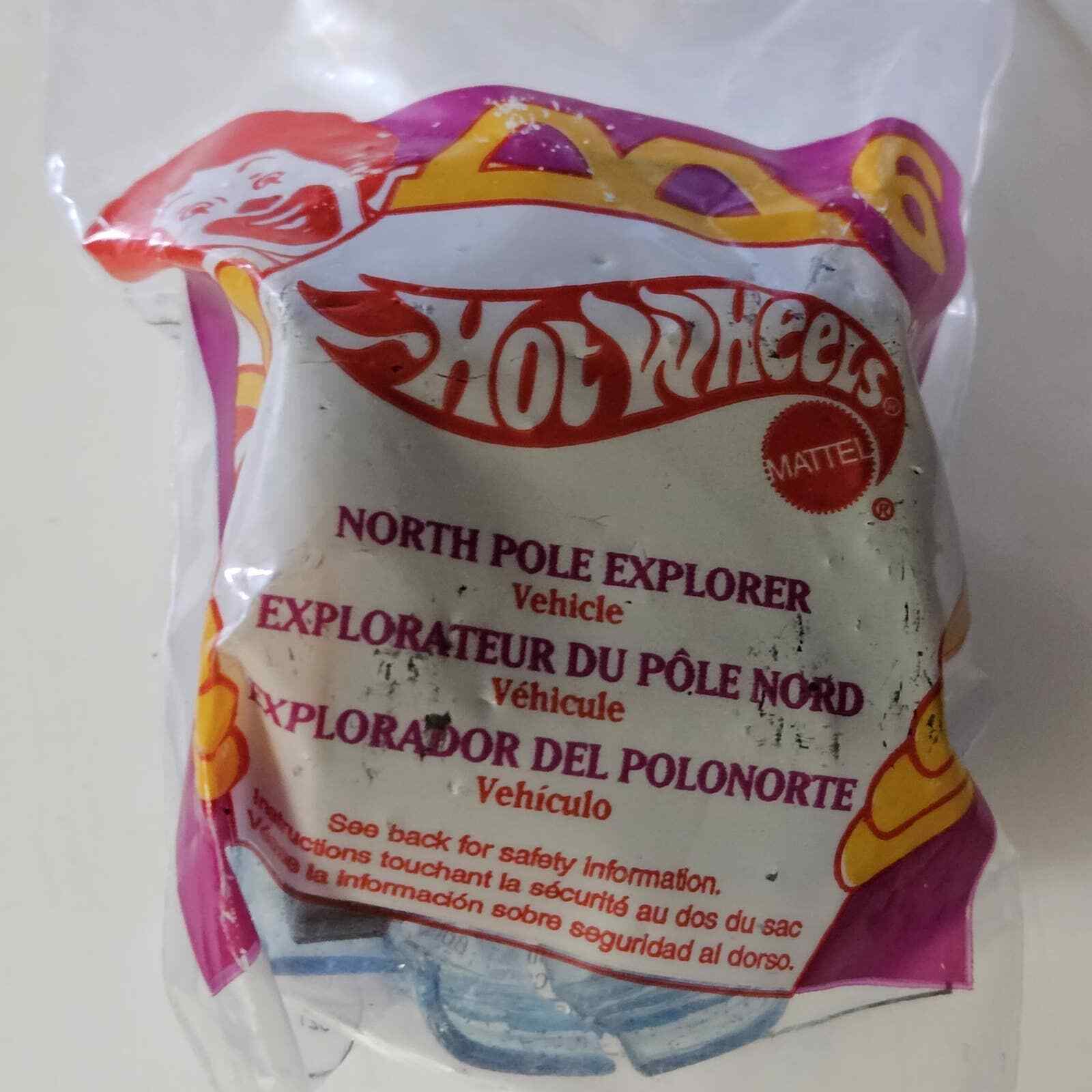 1995 McDonalds Hot Wheels North Pole Explorer 6 New in Package 