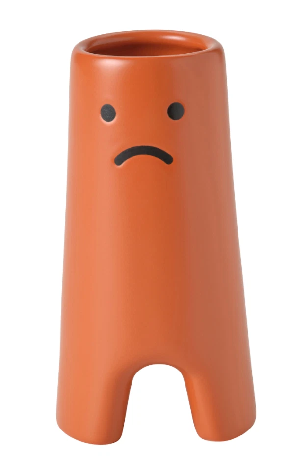 IKEA FRÖVÄXT Vase, braun-orange, 14 cm, 5 33/64", Dekor, BRANDNEU - Bild 2 von 4