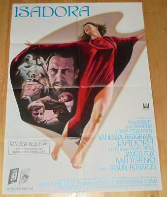 ISADORA - Kinoplakat A1 ´69 - VANESSA REDGRAVE James Fox KAREL REISZ
