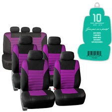 FH Group Universal Fit 3Row Car Seat Covers for SUV 3D Mesh - 7 Seaters Full Set