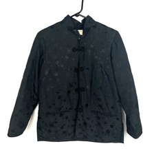 Vintage Plum Blossoms Women's Chinese Cheongsam Jacket Black Small