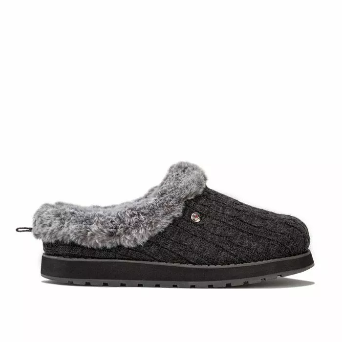 Women s Skechers Keepsakes Ice Angel Slip on Cushioned Clog Slippers in Grey