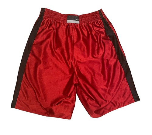 Nike Reversible Basketball Logo Shorts Red Gray Black Size Large 10” Y2K Retro - Picture 6 of 8