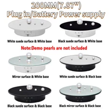 20CM Display Stand 8KG Electric Turntable Show Holder 360° Battery/Plug in Power