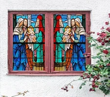 3D Cute Baby 1512NAO Window Film Print Sticker Cling Stained Glass UV Block Fa