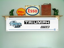 Triumph GT6 MK3 BANNER Car Show British Leyland Werkstatt Garage Wand Display