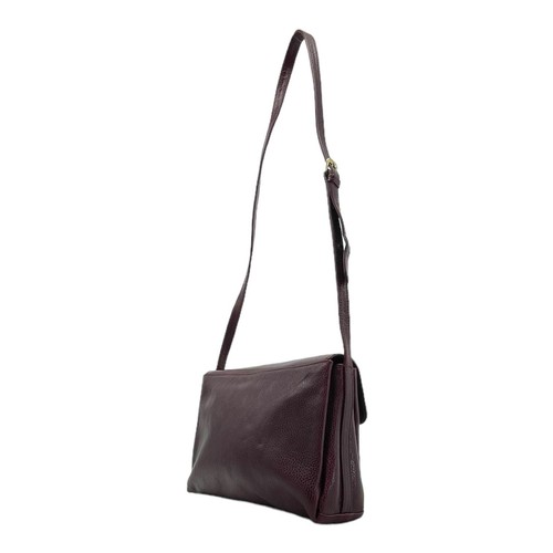 Vintage 70s C W MARIANELLI Medium Embossed Leather Handbag Shoulder Bag ITALY - Picture 13 of 24