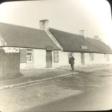 Vtg Keystone Magic Lantern Glass Slide Burns Cottage Ayr England