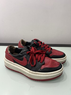 Nike Air Jordan 1 Elevate Low SE Bred Women s Sz 7.5 Black Red Sail DQ1823-006