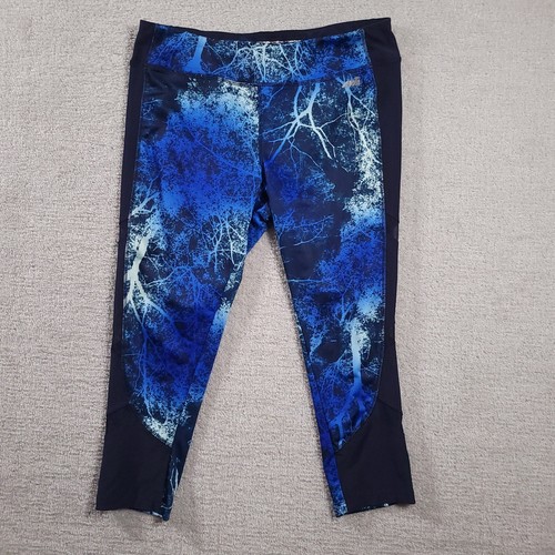 Avia Crop Leggings Women's Large Blue Print Stretch Athletic | eBay