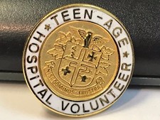 Vintage Lapel Hat Pin Teen Age Hospital Volunteer Pollack CH Chicago