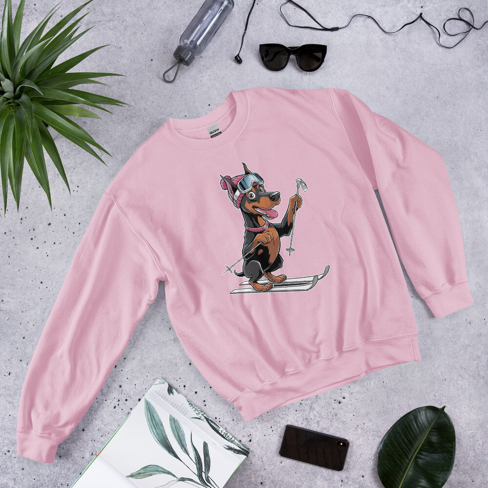 Skiing Doberman Unisex Sweatshirt | eBay