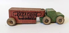 RARE Keystone 4" Wooden Toy Truck & Trailer. Wartime or pre-war