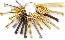 19 Antique Skeleton Keys Set Reproduction for Furniture Cabinet Door Keys