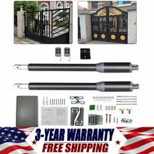 650LB Automatic Heavy Duty Arm Dual Swing Gate Opener DC Motor Remote Control US
