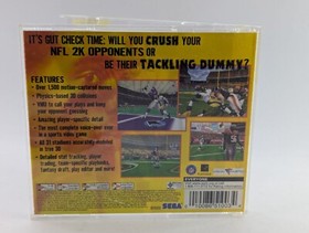 NFL 2K (Sega Dreamcast, 1999) Disc and Back Cover in case No Manual Tested