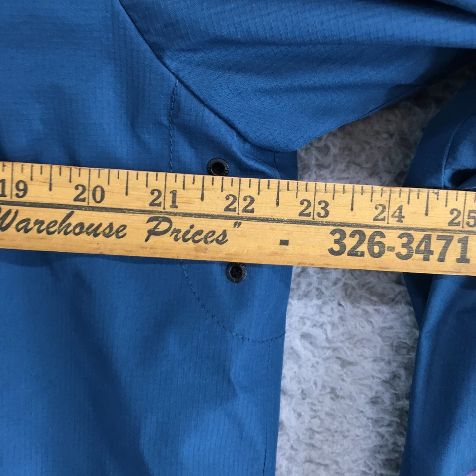 Chaqueta cortavientos American Eagle Outfitters para hombre M azul con capucha bolsillos con cremallera Foto 4 de 4