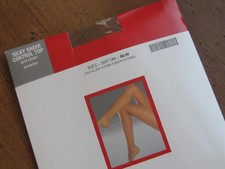 Control Top Fashion Bug Silky Sheer Sandalfoot Pantyhose Sz C NIP XL