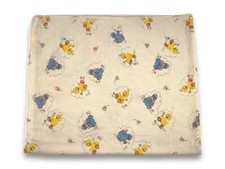 VTG Jim Henson Sesame Street Big Bird Cookie Monster Cotton Flannel Baby Blanket