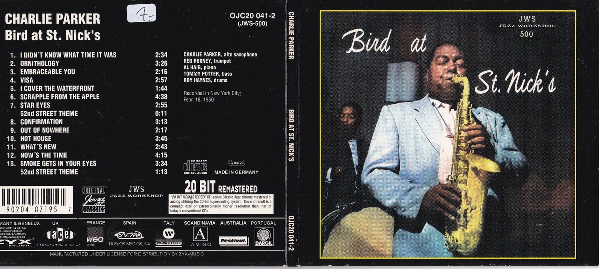Charlie Parker「Bird at St.Nick's」 513WXLUuMcL._UF1000,1000_QL80_.jpg