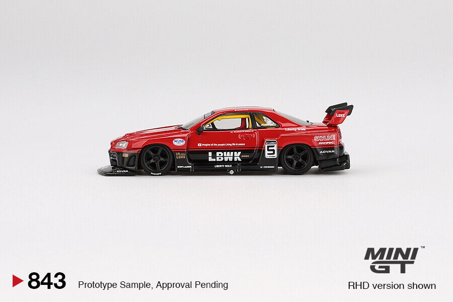 Mini GT #843 1/64 Nissan LB-ER34 Super Silhouette SKYLINE Mini GT #843 1/64 Nissan LB-ER34 Super Silhouette SKYLINE