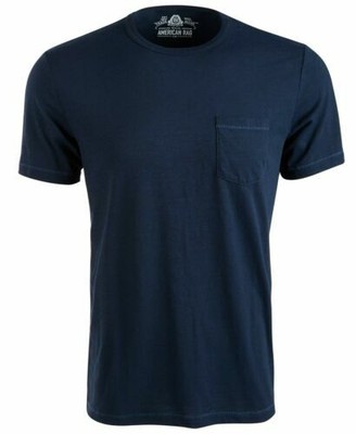 NWT Mens Small S American Rag Slub Crewneck Short Sleeve T-Shirt w/ Pocket Navy