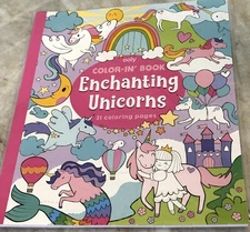 OOLY Enchanting Unicorn Coloring Book 31 Perforated Pages Kids New Sealed