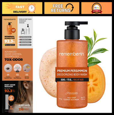 Aging Body Odor Body Wash with Fermented Persimmon & CICA - Sulfate-Free, 17.6 o