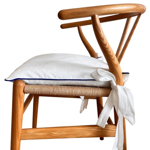 Korean Made Modern Chair Pad Slipcover 17.5'x17.5' Chair Cushion Cover Ties w...