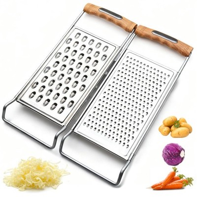 2 Pack Cheese Grater Handheld,Stainless Steel Zester Set of 2, Kitchen Flat H...