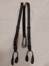 Black Faux Lizard Skin Suspenders