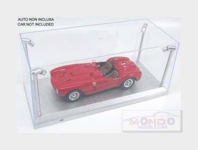 1:18 TRIPLE9 Vetrina Display Box Cm 35.5x15.7x15.8 Led Silver Plastic T9-189922