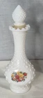 Vtg 70's Avon Milk Glass Hobnail Bud Vase Cologne Perfume Bottle Floral EMPTY