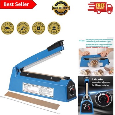 8-Inch Impulse Heat Sealing Machine with Adjustable Temperature & Safety Fuse